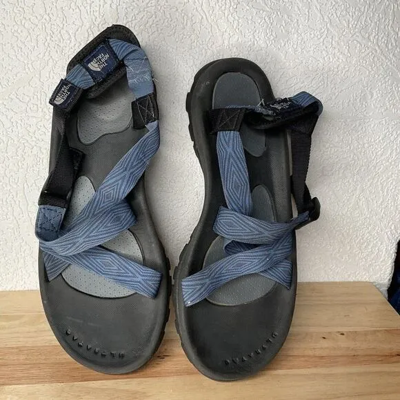 The North Face Hydro Track Men's Blue Trekking Water Strappy Sandals Size 13