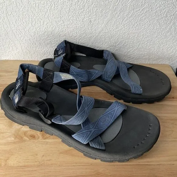 The North Face Hydro Track Men's Blue Trekking Water Strappy Sandals Size 13