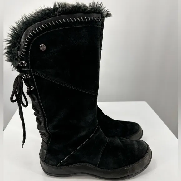 The North Face Womens Winter Boots Janey Black Size 11 Tall Mid Calf Primaloft
