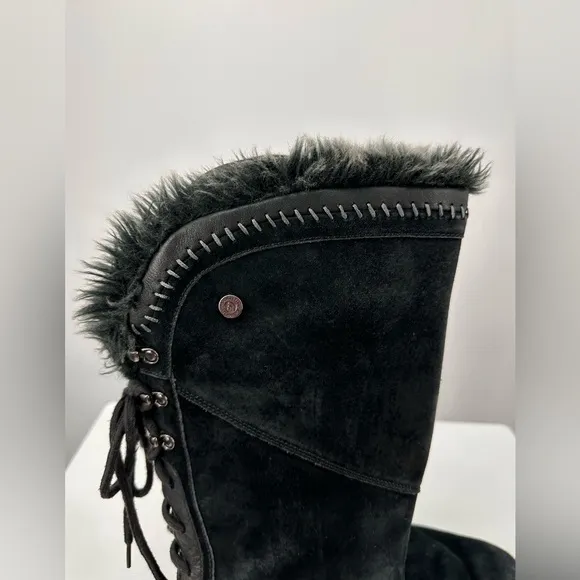 The North Face Womens Winter Boots Janey Black Size 11 Tall Mid Calf Primaloft