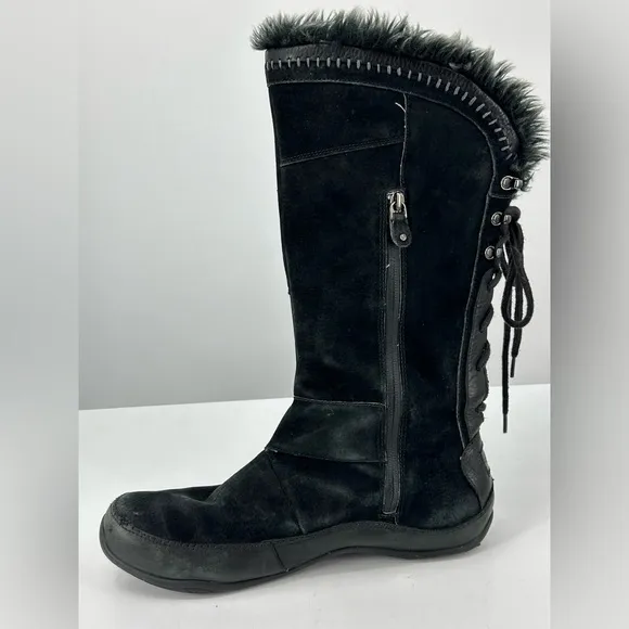 The North Face Womens Winter Boots Janey Black Size 11 Tall Mid Calf Primaloft