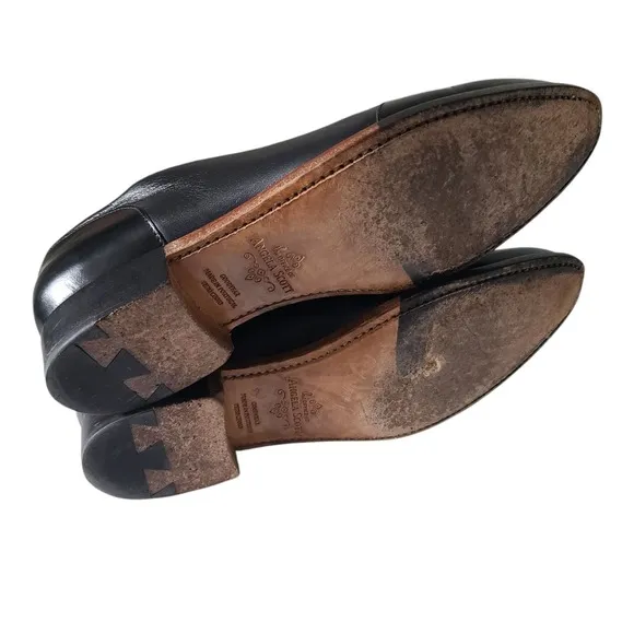 The Office of Angela Scott Mr. Evans Wingtip Black Loafers sz 11 US Retail $575
