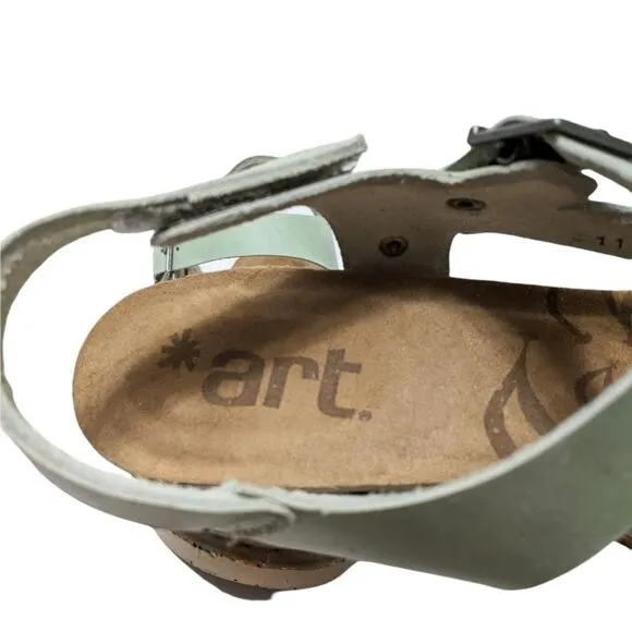 THE ART COMPANY Green Leather Strappy Sandals 41
