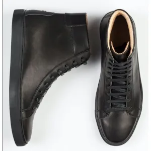 Thoroughly Crafted Goods TCG Black Leather Size 41 Us 8 Logan High Top Sneakers
