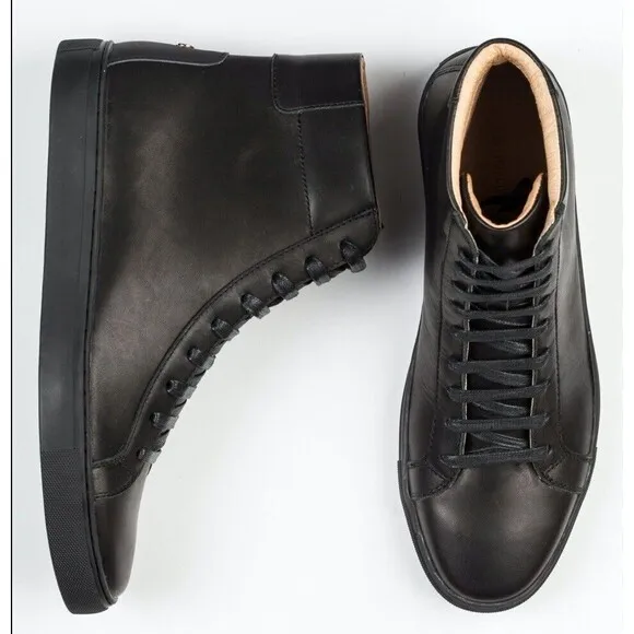 Thoroughly Crafted Goods TCG Black Leather Size 41 Us 8 Logan High Top Sneakers
