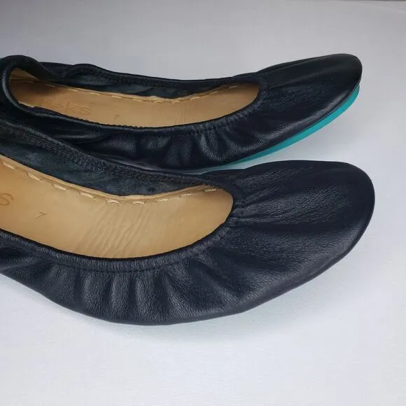 Tieks by Gavrieli Matte Black Ballet Flats Womens Size 7 Leather Foldable Shoes