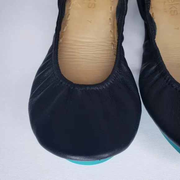 Tieks by Gavrieli Matte Black Ballet Flats Womens Size 7 Leather Foldable Shoes