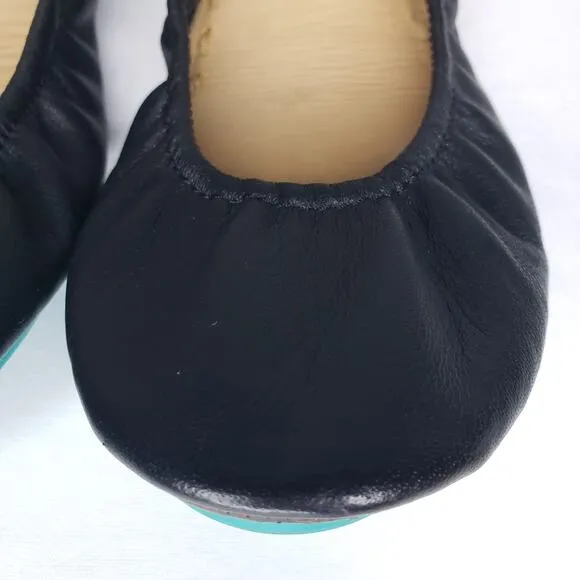 Tieks by Gavrieli Matte Black Ballet Flats Womens Size 7 Leather Foldable Shoes