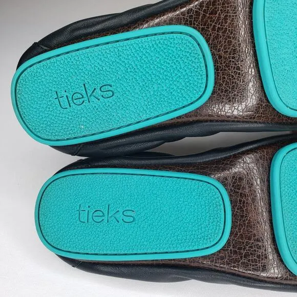 Tieks by Gavrieli Matte Black Ballet Flats Womens Size 7 Leather Foldable Shoes