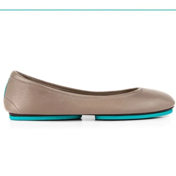 Tieks by Gavrieli Women’s Taupe Ballet Flats Full-grain Italian Leather Size 7