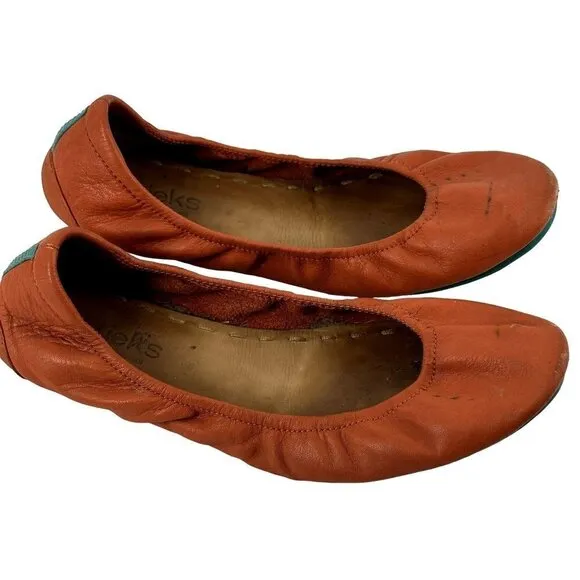 Tieks Classic Ballet Flats Poppy Orange Size 8