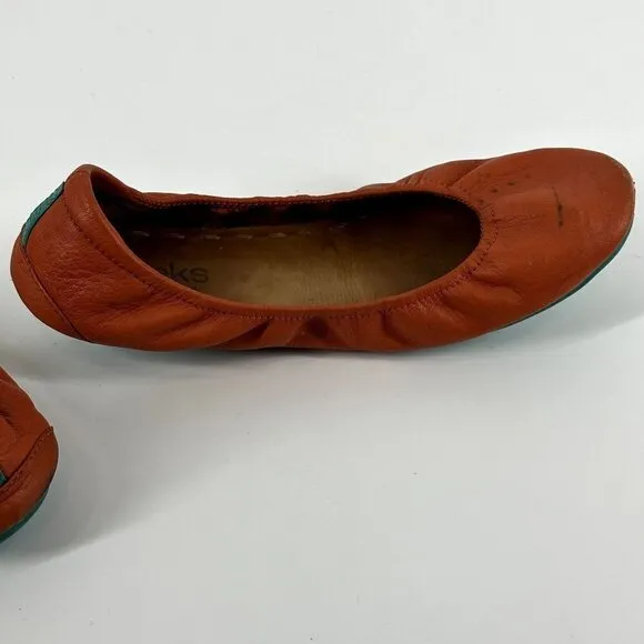 Tieks Classic Ballet Flats Poppy Orange Size 8