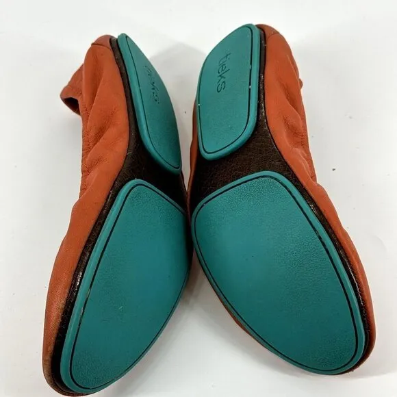 Tieks Classic Ballet Flats Poppy Orange Size 8