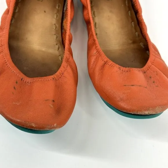 Tieks Classic Ballet Flats Poppy Orange Size 8