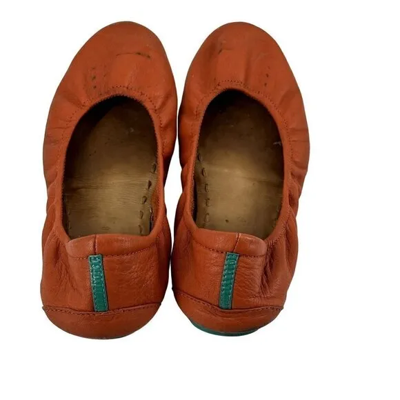 Tieks Classic Ballet Flats Poppy Orange Size 8