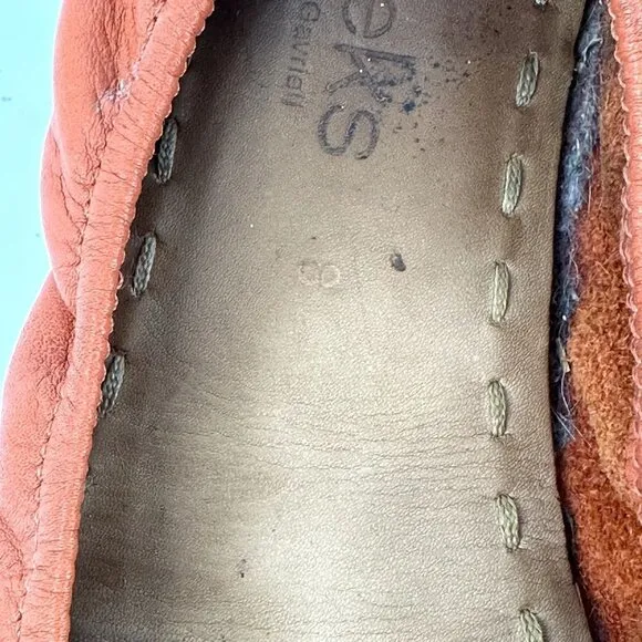 Tieks Classic Ballet Flats Poppy Orange Size 8