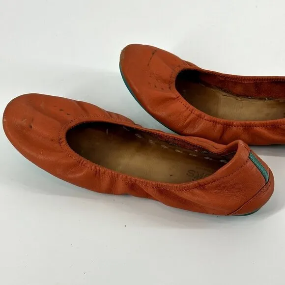 Tieks Classic Ballet Flats Poppy Orange Size 8
