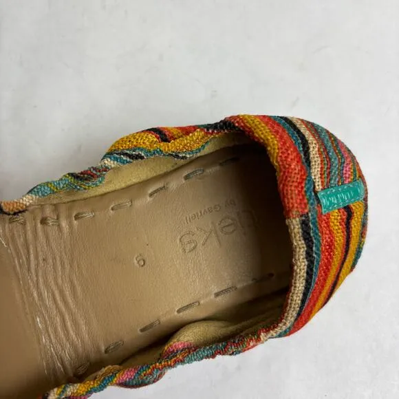 Tieks Gavriela Sunset Stripe Ballet Flats Women's 9 Boho Casual