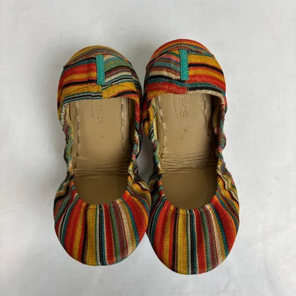 Tieks Gavriela Sunset Stripe Ballet Flats Women's 9 Boho Casual