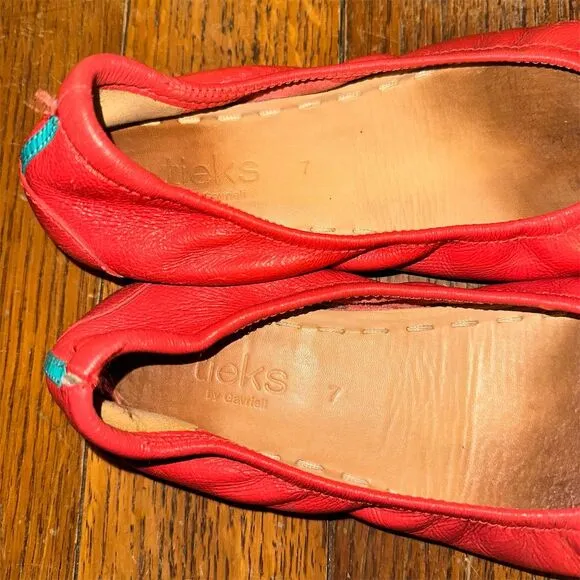 Tieks Women's Leather Ballet Flats Size 7 Casual Slip On Shoes
