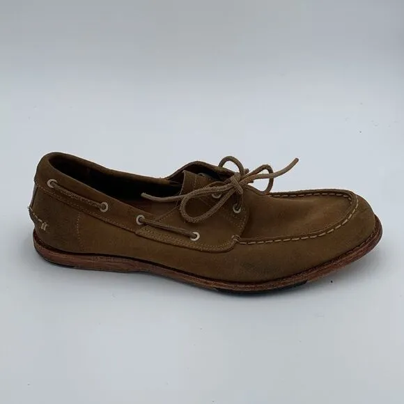 Timberland slip on men’s loafers classic brown suede leather men’s size 10