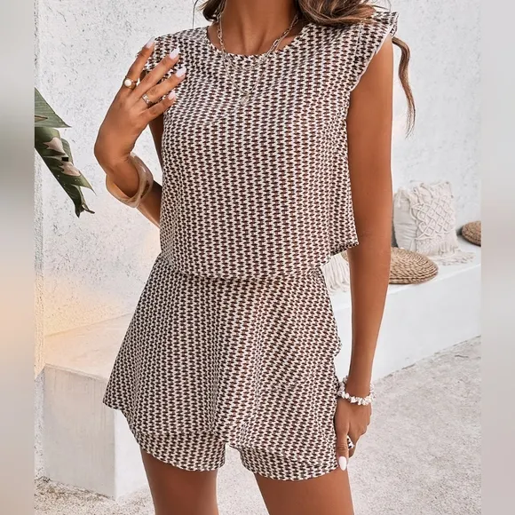 Timeless Tones Shorts Set - Caramel