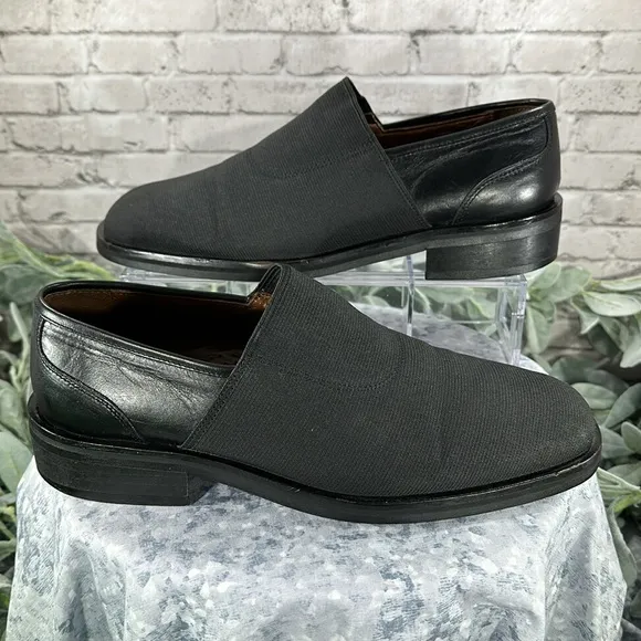 To Boot New York - Adam Derrick - Black Leather Stretch Dress Loafers Men’s 9.5M