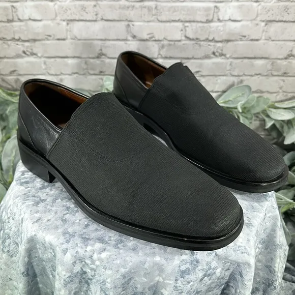 To Boot New York - Adam Derrick - Black Leather Stretch Dress Loafers Men’s 9.5M