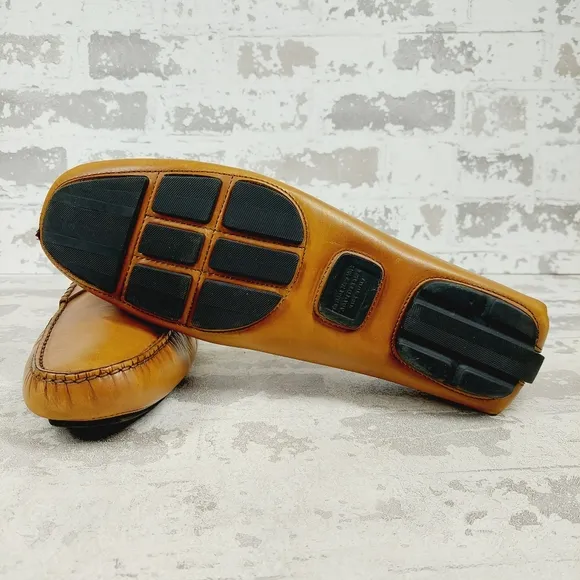 To Boot New York Adam Derrick Brown Leather Slip On Loafers V499