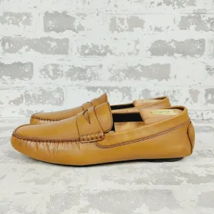 To Boot New York Adam Derrick Brown Leather Slip On Loafers V499