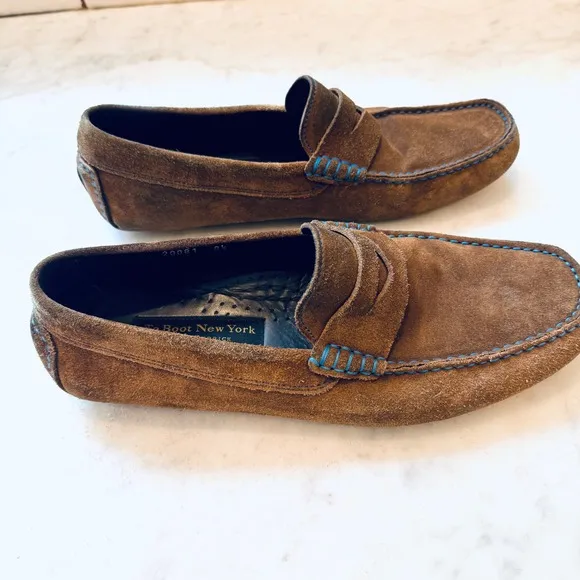 To Boot New York Adam Derrick Suede Leather Loafers Driving Shoes 8.5