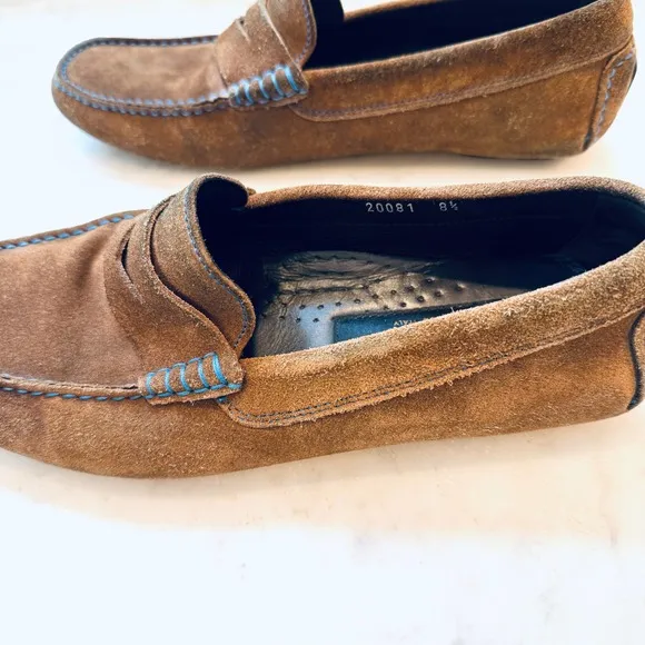 To Boot New York Adam Derrick Suede Leather Loafers Driving Shoes 8.5