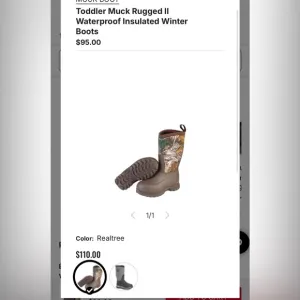 TODDLER MUCK RUGGED II WATERPROOF INSULATED WINTER BOOTS