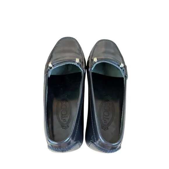 Tod’s Black Leather Bit Loafers Size 6.5 | Classic Italian Slip-On Shoes