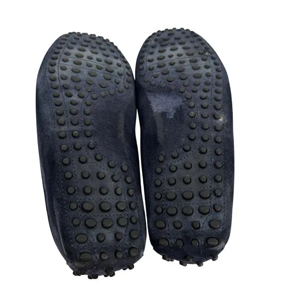 Tod's Classic Driving Loafers Navy Blue Gommino Size 9.5 Suede