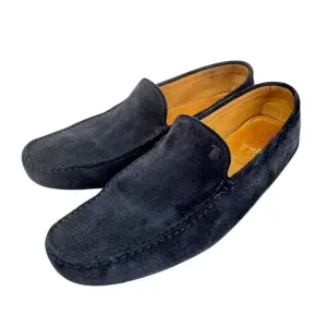 Tod's Classic Driving Loafers Navy Blue Gommino Size 9.5 Suede