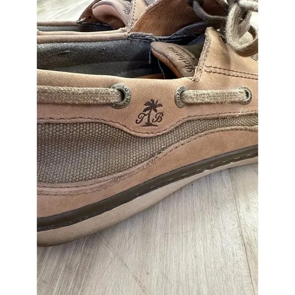 Tommy Bahama Boat Deck Clove With Sisal Loafers Tan Suede Casual Shoes