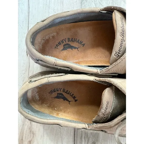 Tommy Bahama Boat Deck Clove With Sisal Loafers Tan Suede Casual Shoes