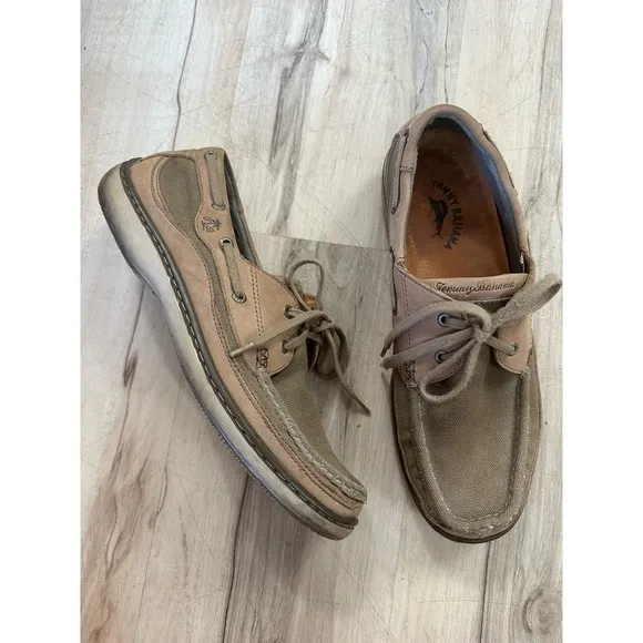 Tommy Bahama Boat Deck Clove With Sisal Loafers Tan Suede Casual Shoes