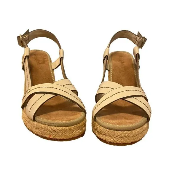 Tommy Bahama Leather Riviera Rope Espadrilles Sandals Size 9