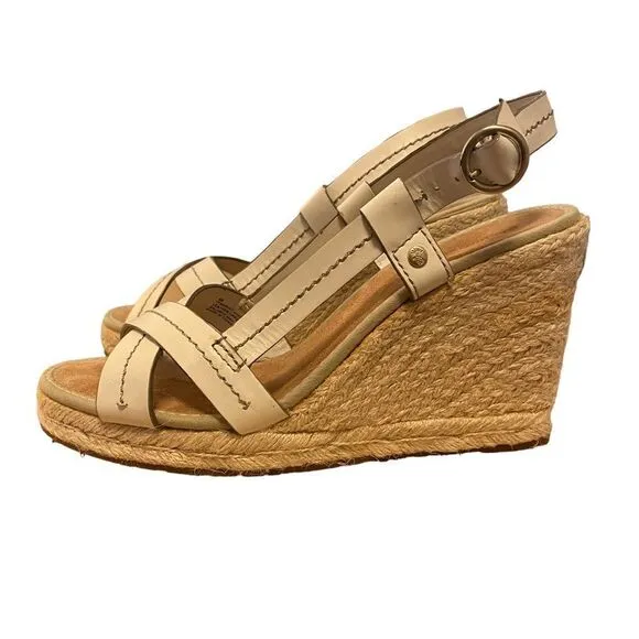 Tommy Bahama Leather Riviera Rope Espadrilles Sandals Size 9