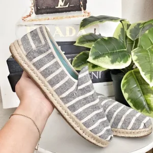 🤍💙Toms Alpargata Rope Espadrilles Navy Stripe Blue 🤍💙Size 10