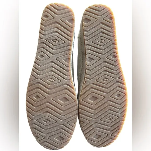 TOMS Valencia Sparkly Metallic Crochet Platform Espadrilles In Cream Sz 9.5✨NIB✨