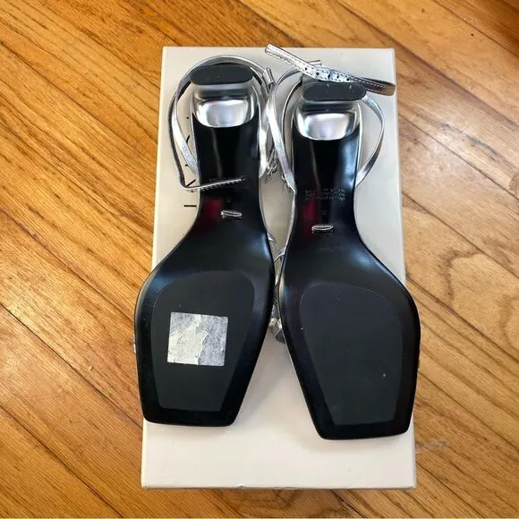 Tony Bianco Corso Shoes silver high heels sandals strappy Revolve Sz 6