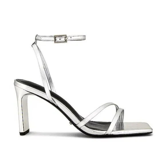 Tony Bianco Corso Shoes silver high heels sandals strappy Revolve Sz 6