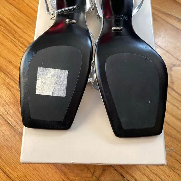 Tony Bianco Corso Shoes silver high heels sandals strappy Revolve Sz 6