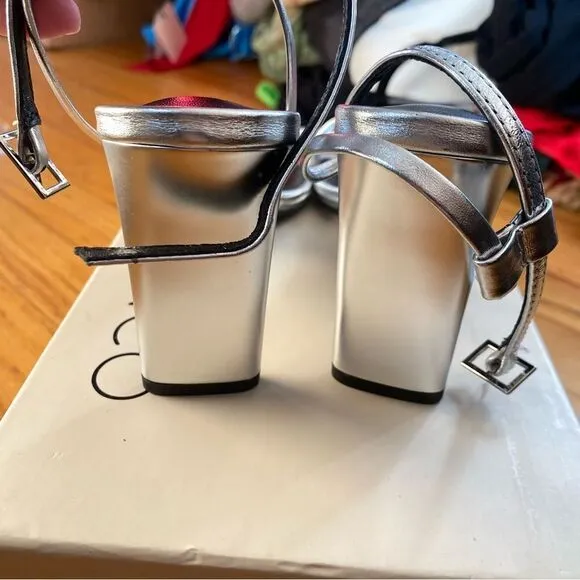 Tony Bianco Corso Shoes silver high heels sandals strappy Revolve Sz 6