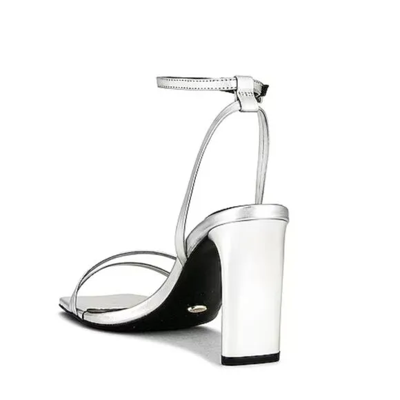 Tony Bianco Corso Shoes silver high heels sandals strappy Revolve Sz 6