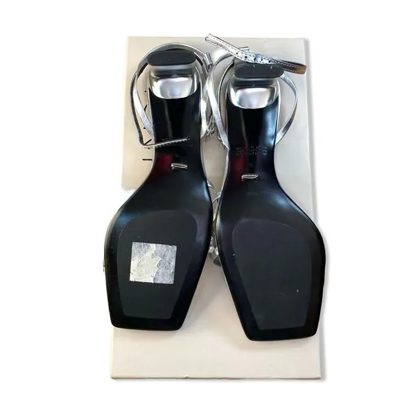 Tony Bianco Corso Shoes silver high heels sandals strappy Revolve Sz 6