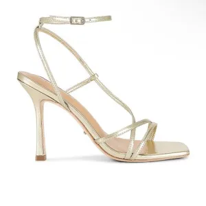 Tony Bianco Franci Gold High Heels Shoes strappy sandals Revolve Sz 7